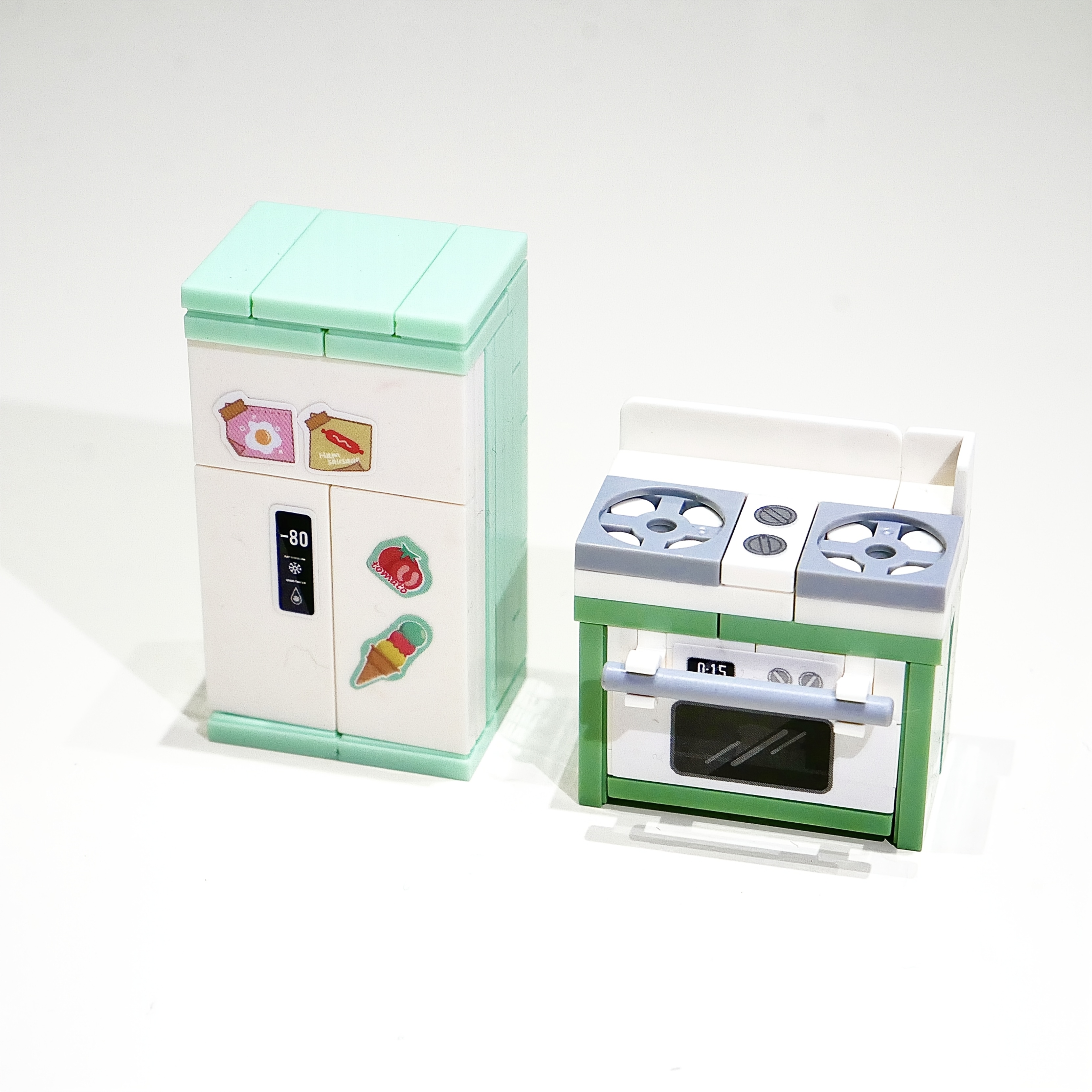 Miniature Kitchen Furniture Building Blocks Set